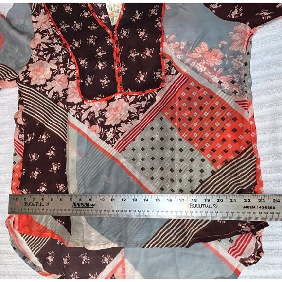 New Johnny Was Womens Size Large Rosalyn Toni Blouse Long Sleeve Multicolor - Picture 7 of 8